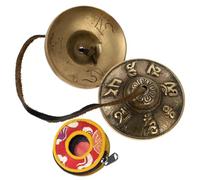 Golden Brass Yoga Bell Cymbals for Meditation and Sound Therapy
