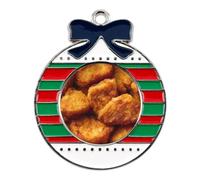 Golden-brown Chicken Nuggets Christmas Tree Ornaments Decor Circular