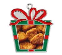 Golden-brown Chicken Nuggets Christmas Tree Ornaments Decor Trapezoid