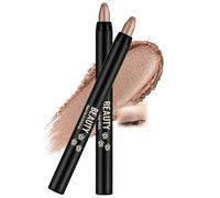 Golden Brown Cream Eyeshadow Stick, Pearlescent Shimmer Eye Shadow Pencil, Smooth Blendable Twist-Up Makeup Stick for Natural Gradient, Smoky Eye, Eyeliner & Daily Makeup