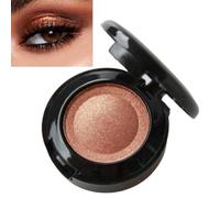 Golden Brown Eyeshadow - Highly Pigmented Pearl Shimmer with Mirror and Brush, Waterproof for Eye Make-Up
