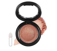 Golden Brown Single Eyeshadow,Golden Brown Pressed Powder Eyeshadows,High Pigment Shimmer Eyeshadow Long-lasting Waterproof Eye Shadows with Mirror and Brush,Travel Size Eye Make up for Party