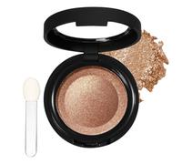 Golden Brown Single Eyeshadow, Pressed Powder Eyeshadows, Shimmering Highly Pigmented, Metallic Eye shadow Long-lasting Waterproof Eye Shadows With Mirror and Brush, Eye Make up for Party