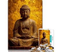 Golden Buddha 1000 Pieces Jigsaw Puzzles for Adults And Teens,Help The Brain Exercise Addictive Toys to Cultivate Patience Great Gift 50x75cm