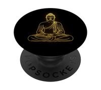 Golden Buddha Lotus Pose Case for Zen Meditation Art PopSockets Adhesive PopGrip