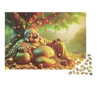 Golden Buddha Statue Fruit Tree 1000 Piece Jigsaw Puzzle Jigsaw Puzzle for Adults Relaxation Home Decor Gift 52x38cm/1000pcs