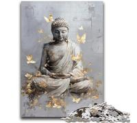 Golden Buddha Statue Jigsaw Puzzles for Adults Teenagers Jigsaws Puzzle,Toys Educational Games Stress Relieving Great Gifts And Toys (50x75cm)