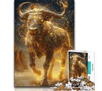 Golden Bull 1000 Pieces Jigsaw Puzzle For Adults Teens,Stress Reliever Difficult Challenge Deal As Gifts for The Whole Family (38x26cm)