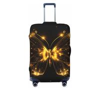 Golden Butterfly Elastic Travel Luggage Cover Suitcase Protector, Print Suitcase Baggage Cover Anti-Scratch