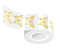Golden Butterfly Sticker Roll, Self-Adhesive PVC Decals for Laptops, Journals and Home Decor Accessories Stickers Butterfly Gold Foil Transparent Die Cut Scrapbooking Supplies Journaling Decor for Die