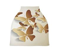 Golden Butterfly Stretchy Baby Car Seat Cover,Canopy Nursing Covers,Soft Breathable Windproof Scarf Changepad for Winter Infant Breastfeeding Boys