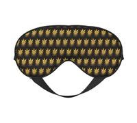 Golden Cannabis Printing Soft Dual-Use Sleep Blocks Light Efficiently Blackout Eye Mask for Sleeping