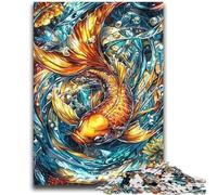 Golden Carp Puzzles for Adults Teens 2000pc Puzzle,Help The Brain Exercise Addictive Toys to Cultivate Patience A Work of Art (70X100cm)