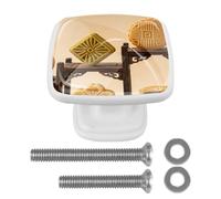 Golden Cheese Scone BitesRound Corner Square Drawer Pulls,Stainless Steel Cabinet Handles, Matte Black Furniture Knobs