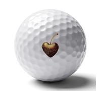 Golden Cherries Glitter Funny Printed Golf Ball Personalized Practice Balls Cool Accessories Gifts for Golfers Dads Men Women