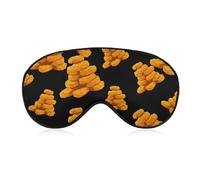 Golden Chicken Nuggets Blackout Sleep Mask for Side Sleeper Soft Covers for Travel Essentials Nap
