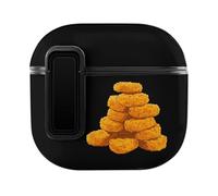 Golden Chicken Nuggets Hard Shell Case Skin Accessories Cover with Secure Lock Clip Compatible with AirPods 4
