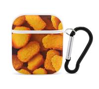 Golden Chicken Nuggets PC Headphone Case for AirPods 1 And 2 Earphone Cover Earbuds Accessories with Keychain