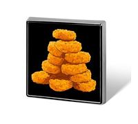 Golden Chicken Nuggets Square Enamel Brooch Pin Button Badges Decoration Hat Clothing Bag Accessories Gift Crafts