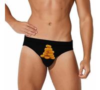 Golden Chicken Nuggets Swimming Trunks Men Briefs Low Waist Board Shorts Beach Pants Underwear