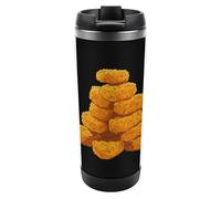 Golden Chicken Nuggets Travel Mug Reusable Stainless Steel Coffee Cup Double Wall with Spill Proof Lid