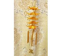 Golden Chinese Feng Shui Windchime 5 Layer Pagoda Bell Wind Chime Home Decor