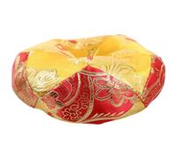 Golden Cloth Singing Bowl Holder Pad for Tibetan Meditation Display | Handmade Cushion, Soft Feel Finish, Artistic Creative Style, Protects Sound Bowl for Yoga Classes and Gifting