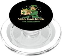 Golden Clover Delivery Vintage Irish Charm Illustration PopSockets PopGrip for MagSafe