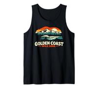 Golden Coast Wild Soul California Surf Bear Sunset Tank Top