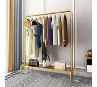 Golden Coat Rack Hanger,Clothing Guide Rail With Racks,Hooks,Can Store Clothes Hats And Shoes,Light luxury style,Suitable For Clothing Stores,Living Rooms 150 * 150cm