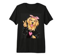 Golden Cocker Spaniel Girl Peace Sign Kawaii Graphic Playful Premium T-Shirt