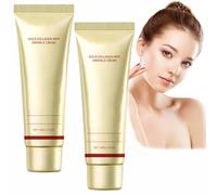 Golden Collagen Face Cream, Multi-Peptide 24H Moisturizer for Temporary Lifting Effect, Deep Hydration & Skin Barrier Support, Day/Night Cream for All Skin Types (2PCS)