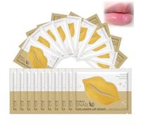 Golden Collagen Lip Mask 20 Pcs, Overnight Lip Sleeping Mask, Dark Lips Treatment for Lip Lightening & Brightening, Anti Wrinkle, Hydrating Lip Care, Individually Wrapped