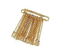 Golden Color Round Shape Mani Saree Pin or Safety Pin Set of 12