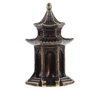 Golden Copper Alloy Pavilion Ornament for Garden and Zen Sand Table