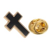 Golden Copper Crucifix Brooch Pin for Shirts and Collars | Minimalist Three Dimensional Finish, Subtle Faith Display, Gift Ready Packaging, for Baptisms and Church Choirs