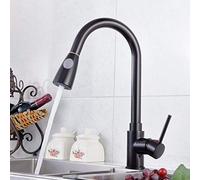 Golden copper kitchen pot cold and hot water tap pull tap,Black D