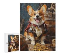 Golden Corgi Treasure Chest Puzzle 1000 Teile Schwer Puzzle Spielzeug Lernspiel Impossible Herausforderungsspielzeug Für Erwachsene Kinder 500 PCS