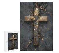 Golden Cross Marble Texture-2 Puzzle 1000 Teile Schwer Puzzle Spielzeug Lernspiel Impossible Herausforderungsspielzeug Für Erwachsene Kinder 1000 PCS