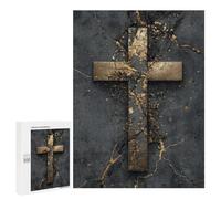 Golden Cross Marble Texture-2 Puzzle 1000 Teile Schwer Puzzle Spielzeug Lernspiel Impossible Herausforderungsspielzeug Für Erwachsene Kinder 500 PCS