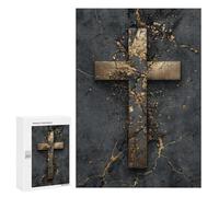 Golden Cross Marble Texture-2 Puzzle 1000 Teile Schwer Puzzle Spielzeug Lernspiel Impossible Herausforderungsspielzeug Für Erwachsene Kinder 300 PCS