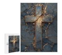 Golden Cross Marble Texture Puzzle 1000 Teile Schwer Puzzle Spielzeug Lernspiel Impossible Herausforderungsspielzeug Für Erwachsene Kinder 500 PCS