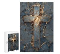 Golden Cross Marble Texture Puzzle 1000 Teile Schwer Puzzle Spielzeug Lernspiel Impossible Herausforderungsspielzeug Für Erwachsene Kinder 1000 PCS