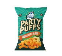 Golden Cross Party Puffs 24 x 40g Cheddar Cheese & Jalapeno Flavour Maize Snacks Fiery Snack Perfect Snack Birthday School Baked Not Fried