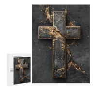 Golden Cross Wall Art Decor-1 Puzzle 1000 Teile Schwer Puzzle Spielzeug Lernspiel Impossible Herausforderungsspielzeug Für Erwachsene Kinder 500 PCS
