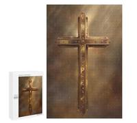 Golden Cross Wall Art Decor-2 Puzzle 1000 Teile Schwer Puzzle Spielzeug Lernspiel Impossible Herausforderungsspielzeug Für Erwachsene Kinder 1000 PCS