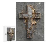 Golden Cross Wall Art Decor Puzzle 1000 Teile Schwer Puzzle Spielzeug Lernspiel Impossible Herausforderungsspielzeug Für Erwachsene Kinder 500 PCS