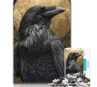 Golden Crow Jigsaws Puzzles 1000 Pieces for Adults Gifts,Stress Reliever Staycation Kill Time with Matching Poster And Trivia Sheet 50x75cm