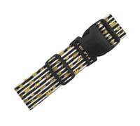 Golden Crown Glitter With Black And White Stripes, Adjustable Luggage Straps for Suitcases Packing Belts Travel Accessories