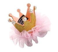 Golden Crown Shaped Pet Hat with Adjustable Clip for Cats and Dogs